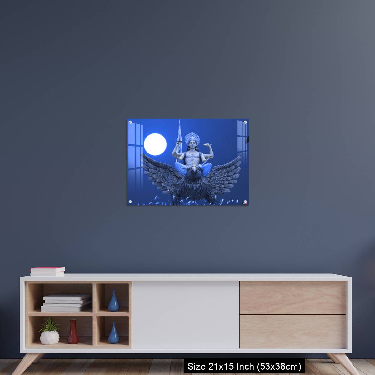 OMGs Acrylic Wall Decor – Blue Dreamy Vishnu god - Image 15