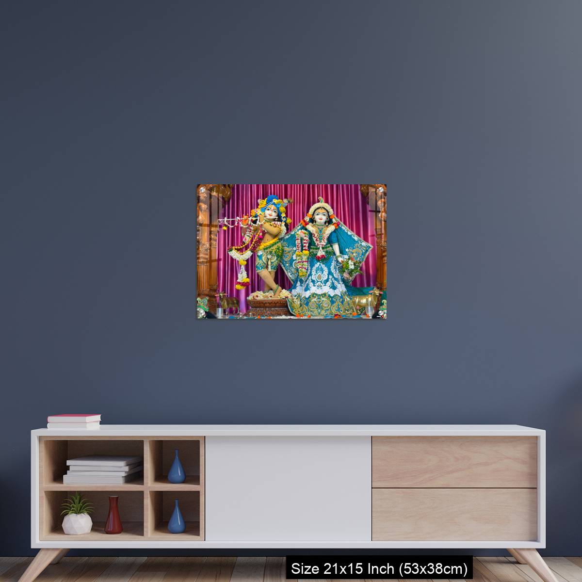 OMGs Acrylic Wall Decor – Deities of Shree Radha Gopal mandir (ISKCON) Aravade, Tasgaon near Sangli, Maharashtra. - Image 15