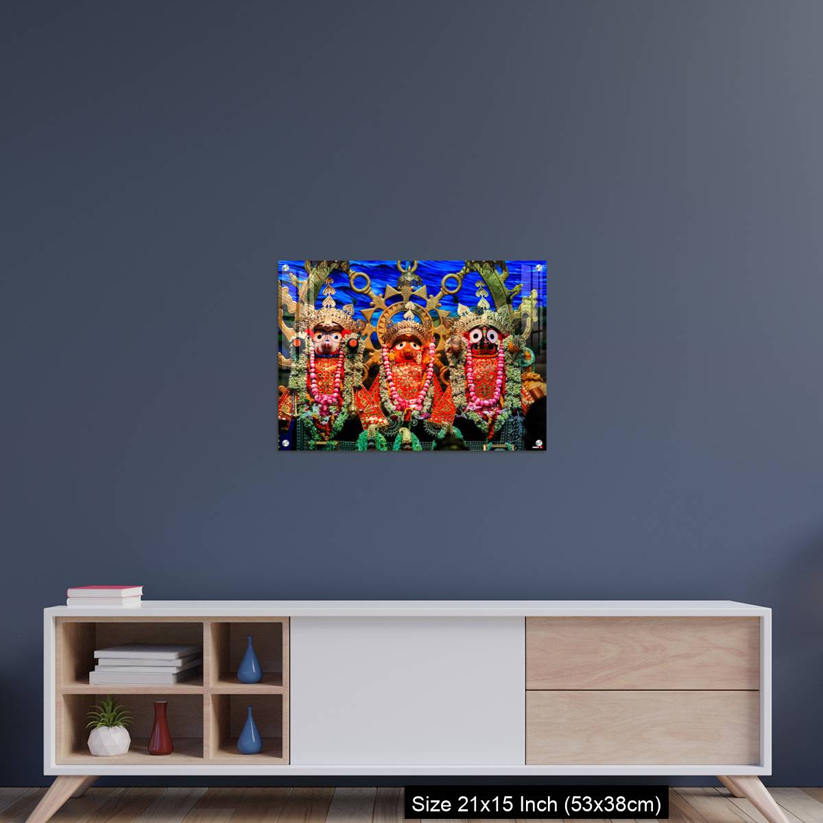 OMGs Acrylic Wall Decor – Idols of Jagannath Balaram Suvadra at Rath Yatra Festival during Night. - Image 15