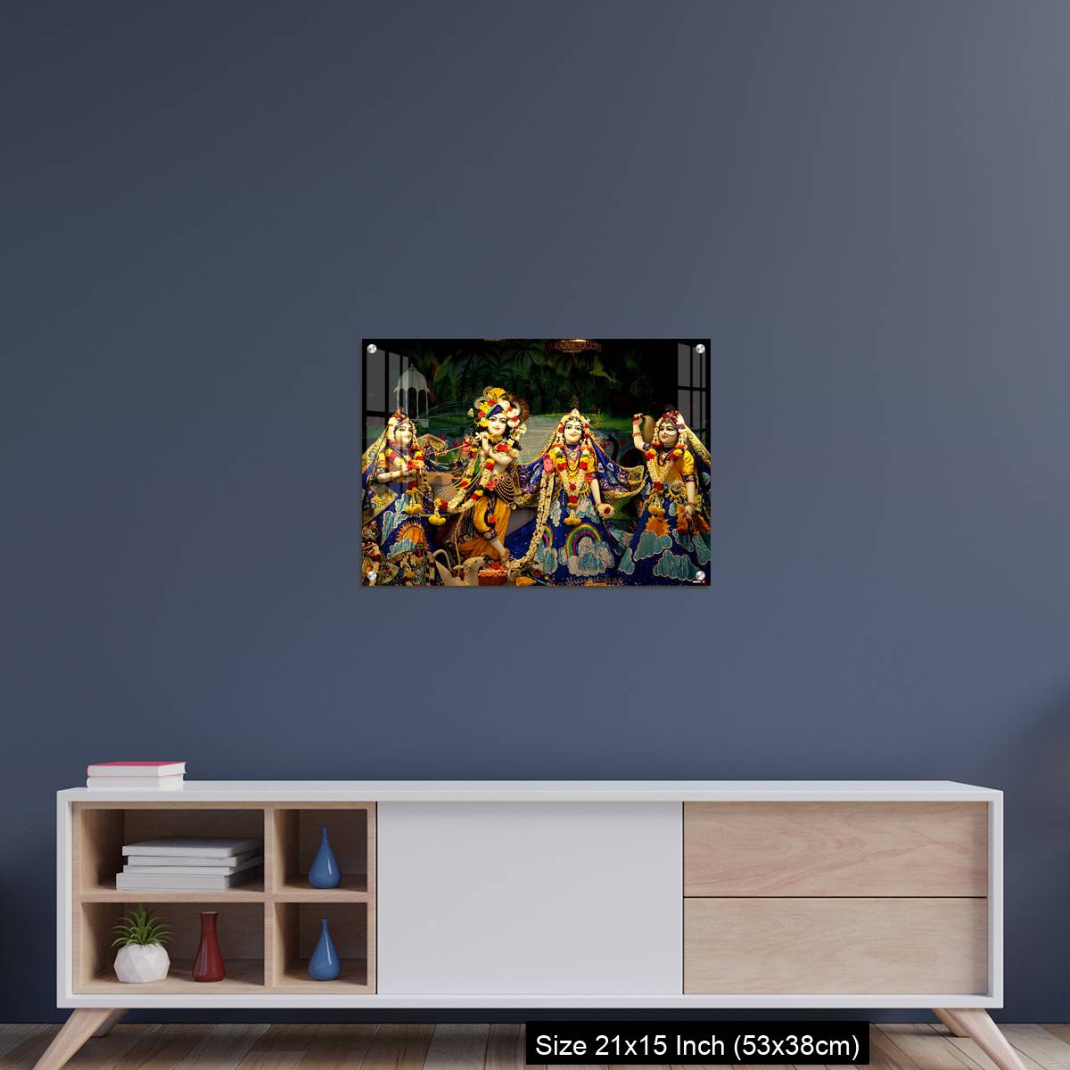 OMGs Acrylic Wall Decor – Hindu God lord Krishna with his wife Radha - Image 15