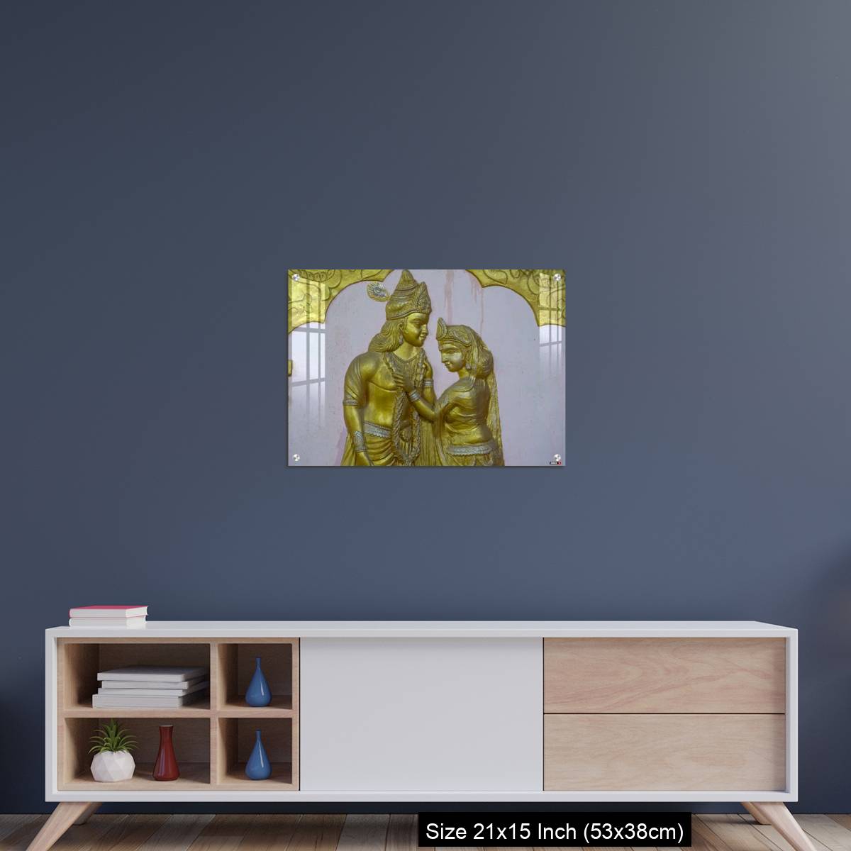 OMGs Acrylic Wall Decor – Sri Krishna and rukmani marriage a wall art image - Image 15