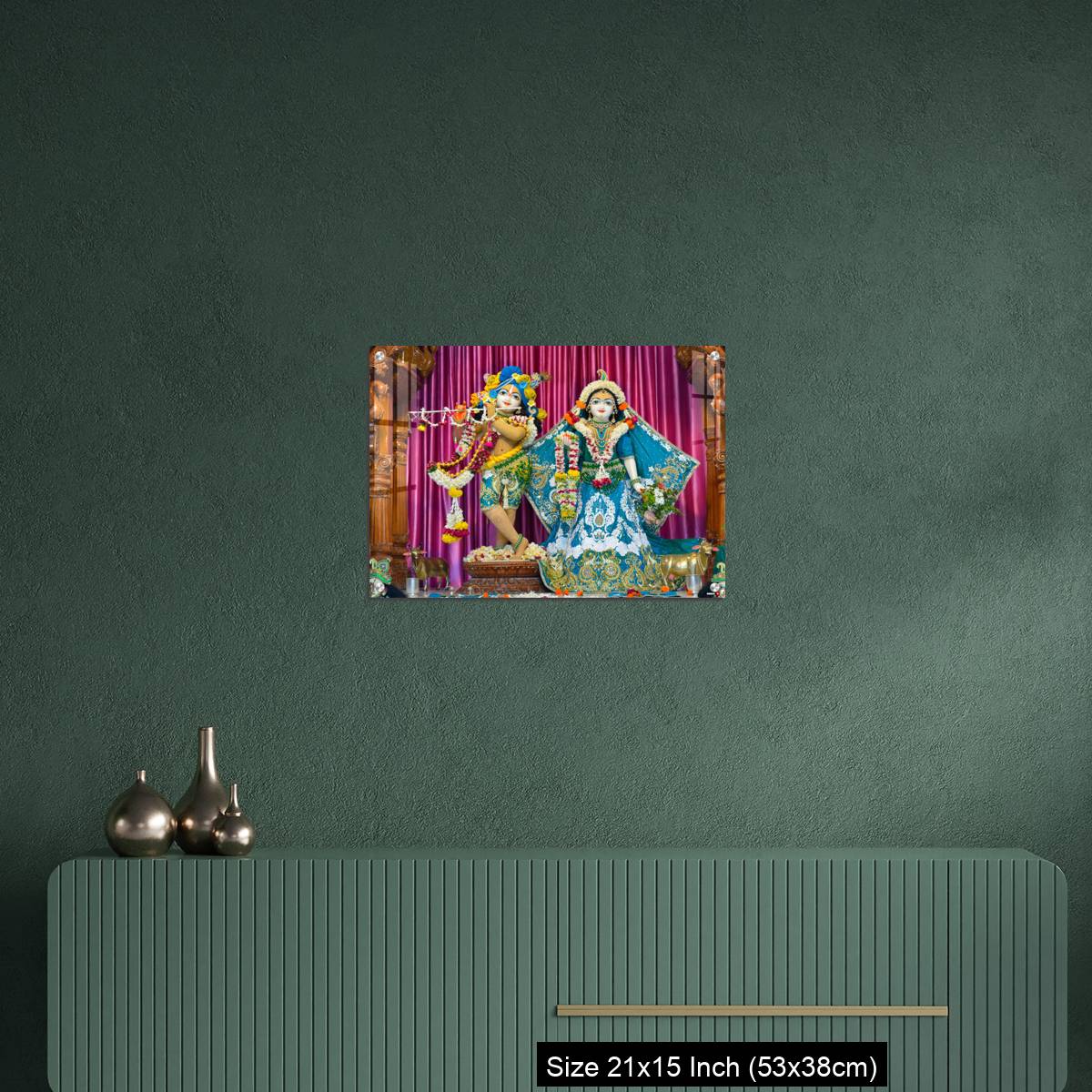 OMGs Acrylic Wall Decor – Deities of Shree Radha Gopal mandir (ISKCON) Aravade, Tasgaon near Sangli, Maharashtra. - Image 16