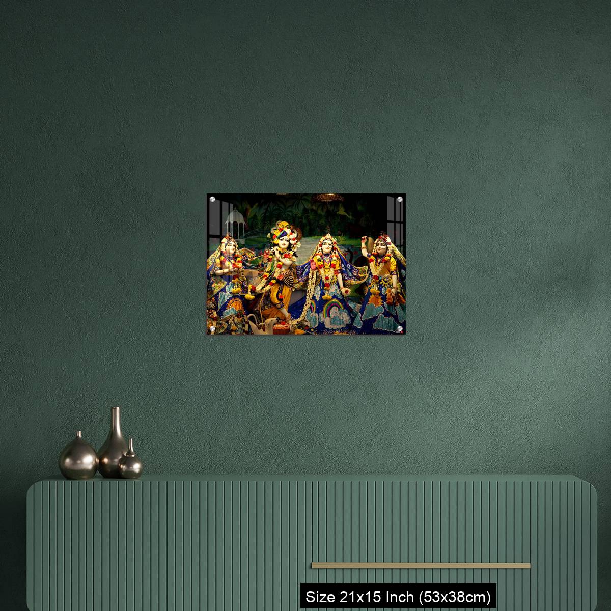 OMGs Acrylic Wall Decor – Hindu God lord Krishna with his wife Radha - Image 16