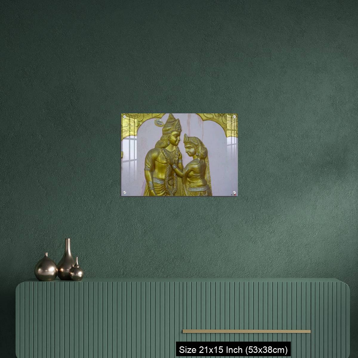 OMGs Acrylic Wall Decor – Sri Krishna and rukmani marriage a wall art image - Image 16