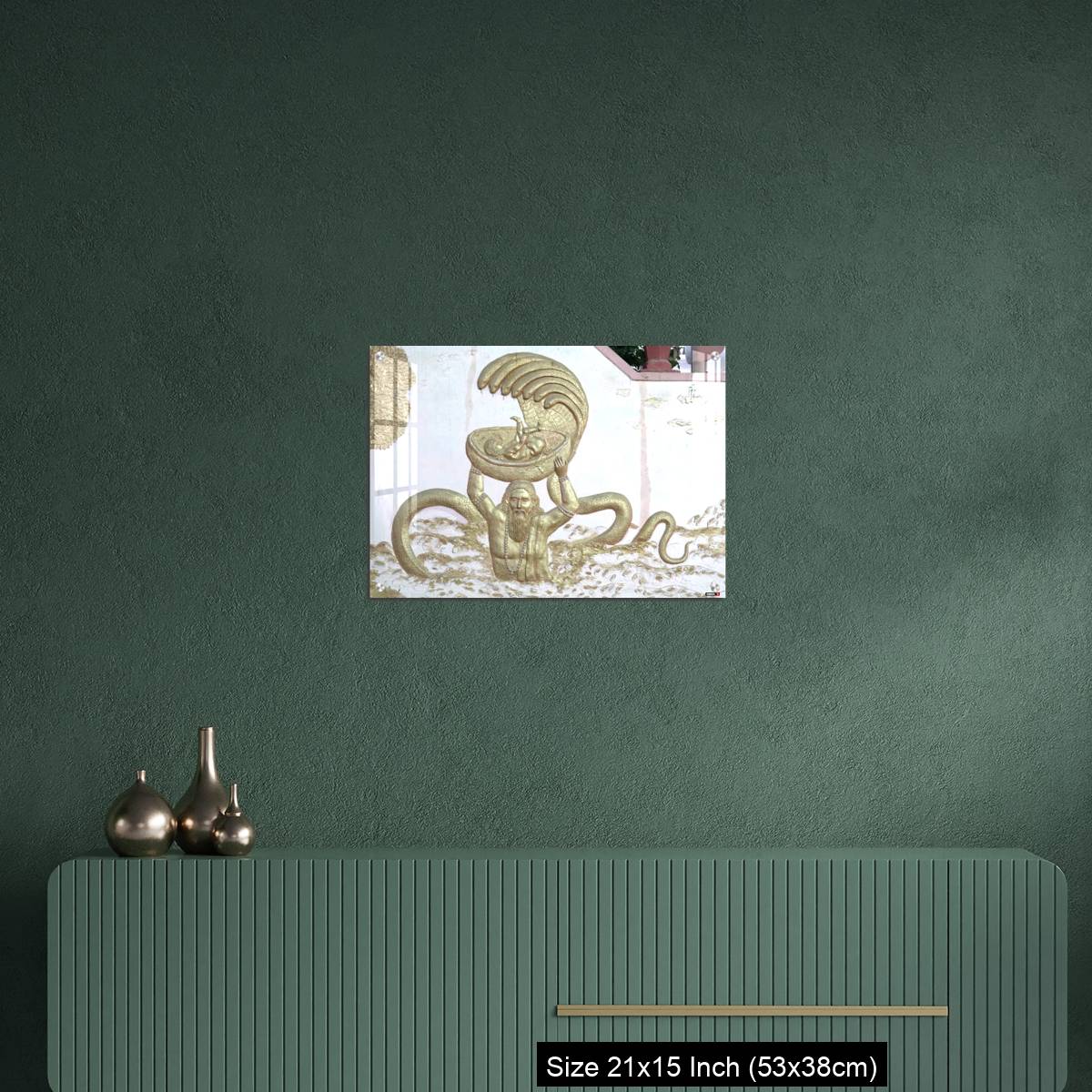 OMGs Acrylic Wall Decor – Sri Krishna with his father and snakes a wall art on temple of varansi - Image 16