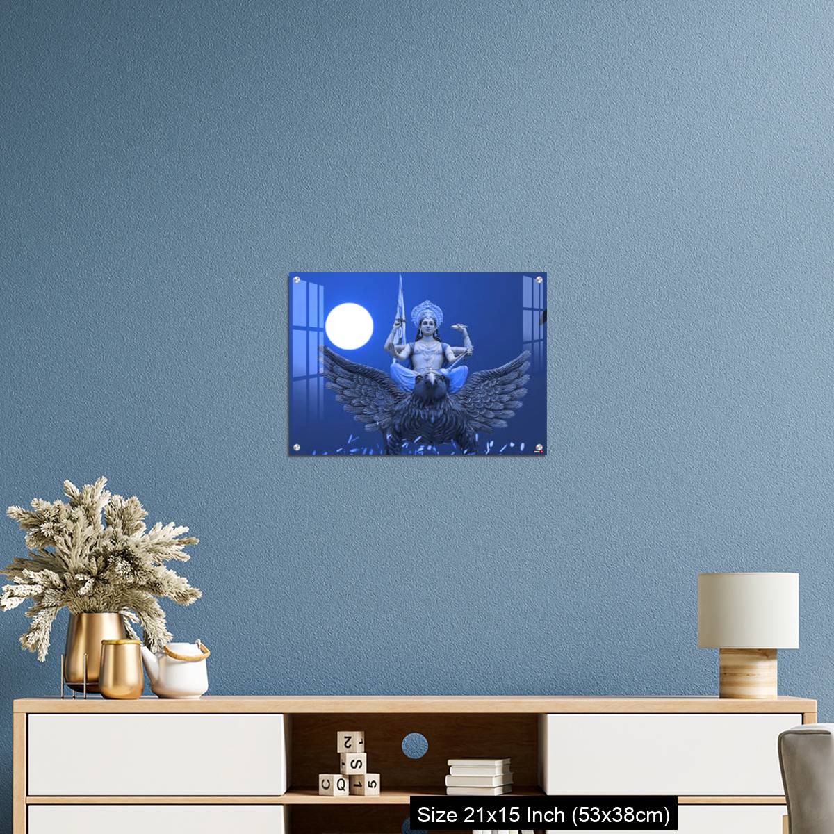OMGs Acrylic Wall Decor – Blue Dreamy Vishnu god - Image 17