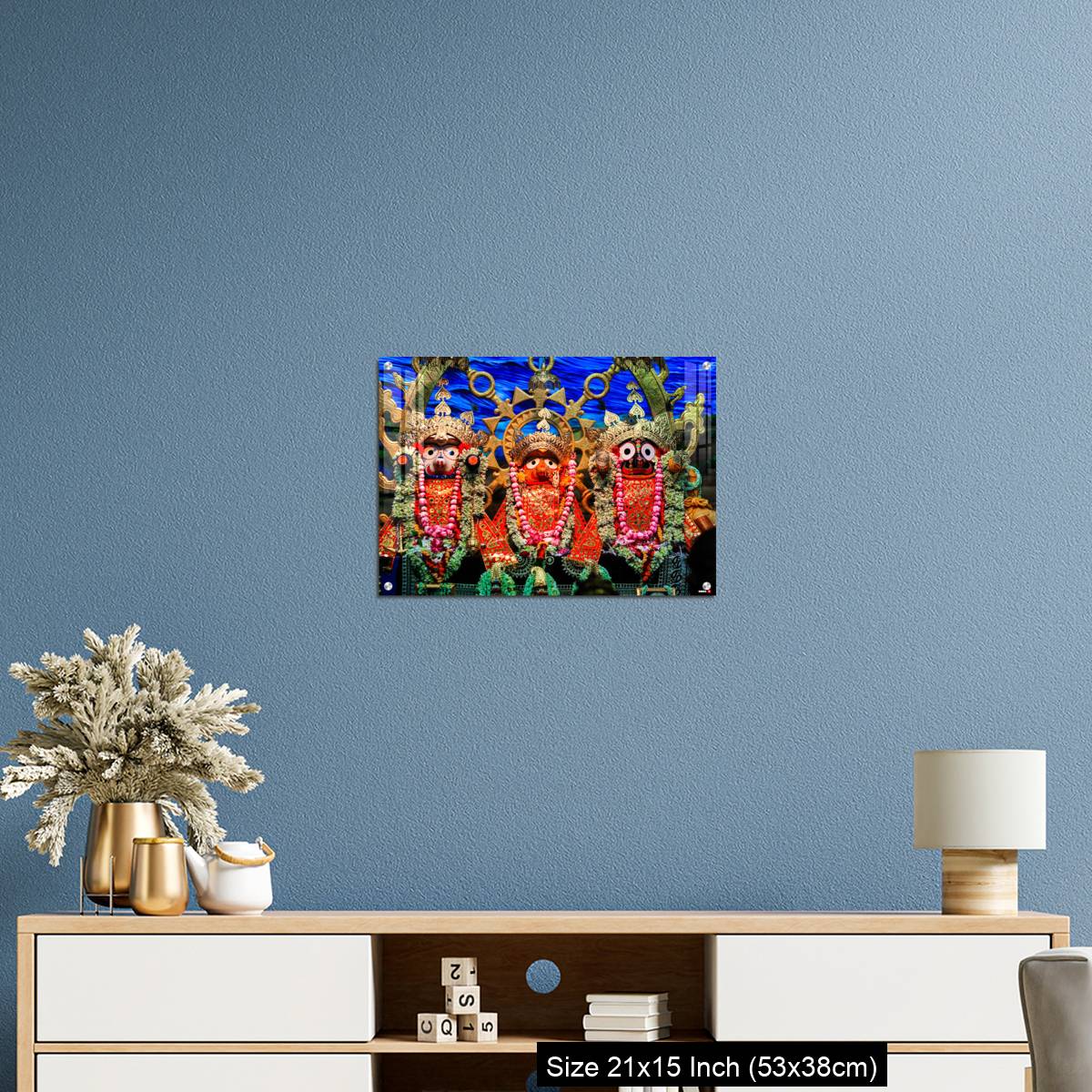 OMGs Acrylic Wall Decor – Idols of Jagannath Balaram Suvadra at Rath Yatra Festival during Night. - Image 17