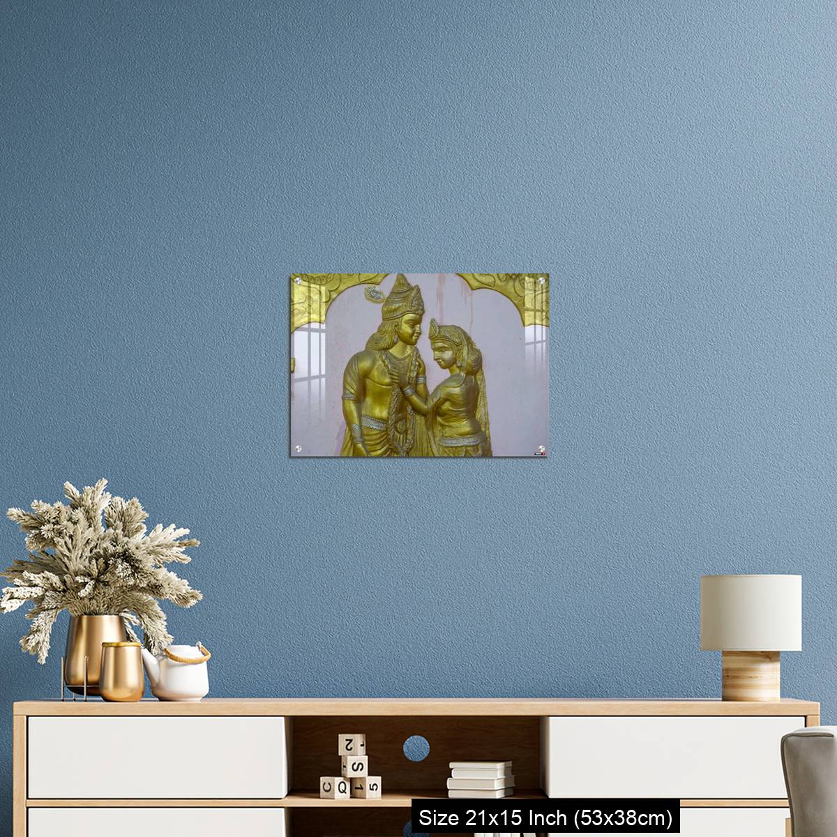 OMGs Acrylic Wall Decor – Sri Krishna and rukmani marriage a wall art image - Image 17