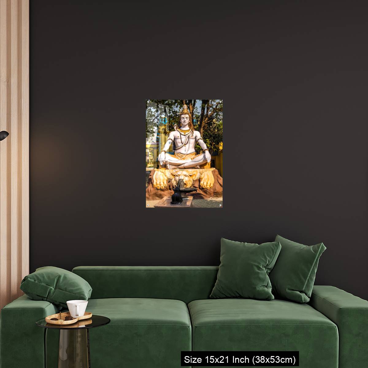 OMGs Acrylic Wall Decor – Statue of Shiva sitting in meditation on the riverbank of Ganga in Rishikesh. - Image 18