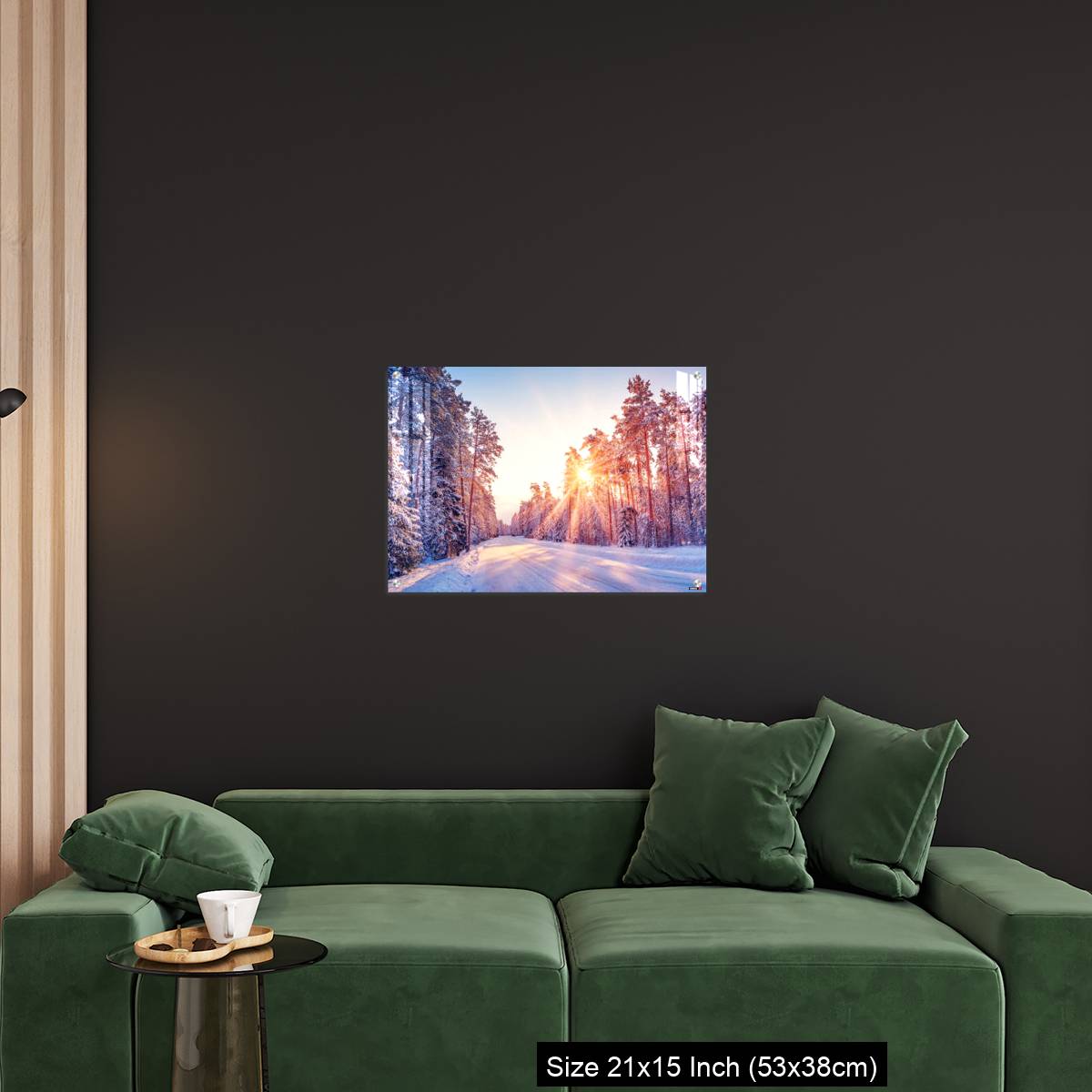 OMGs Acrylic Wall Decor – Beautiful view of the sunrise in the morning on the country snowy road. - Image 18