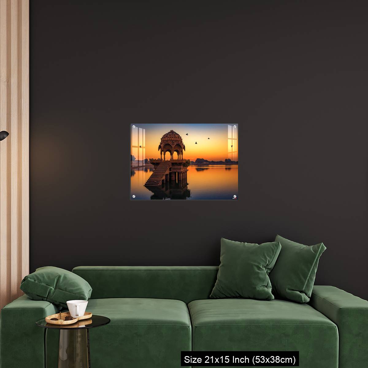 OMGs Acrylic Wall Decor – Gadisar lake at Jaisalmer Rajasthan at sunrise with ancient temples - Image 18
