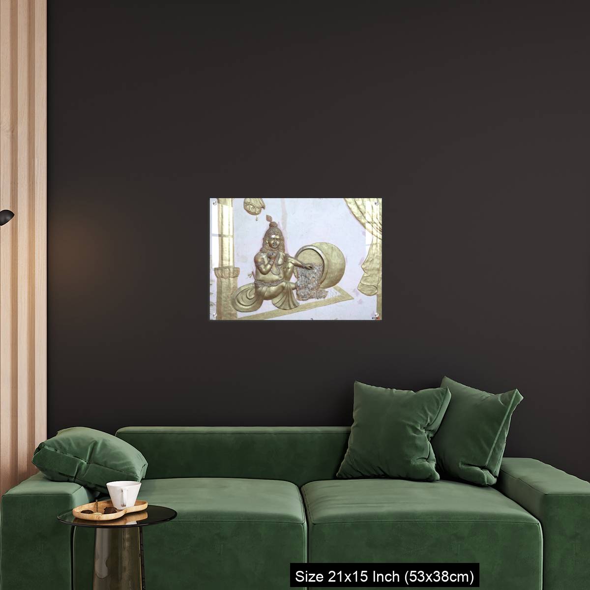 OMGs Acrylic Wall Decor – Sri Krishna with makhan a wall art on temple of varansi - Image 18