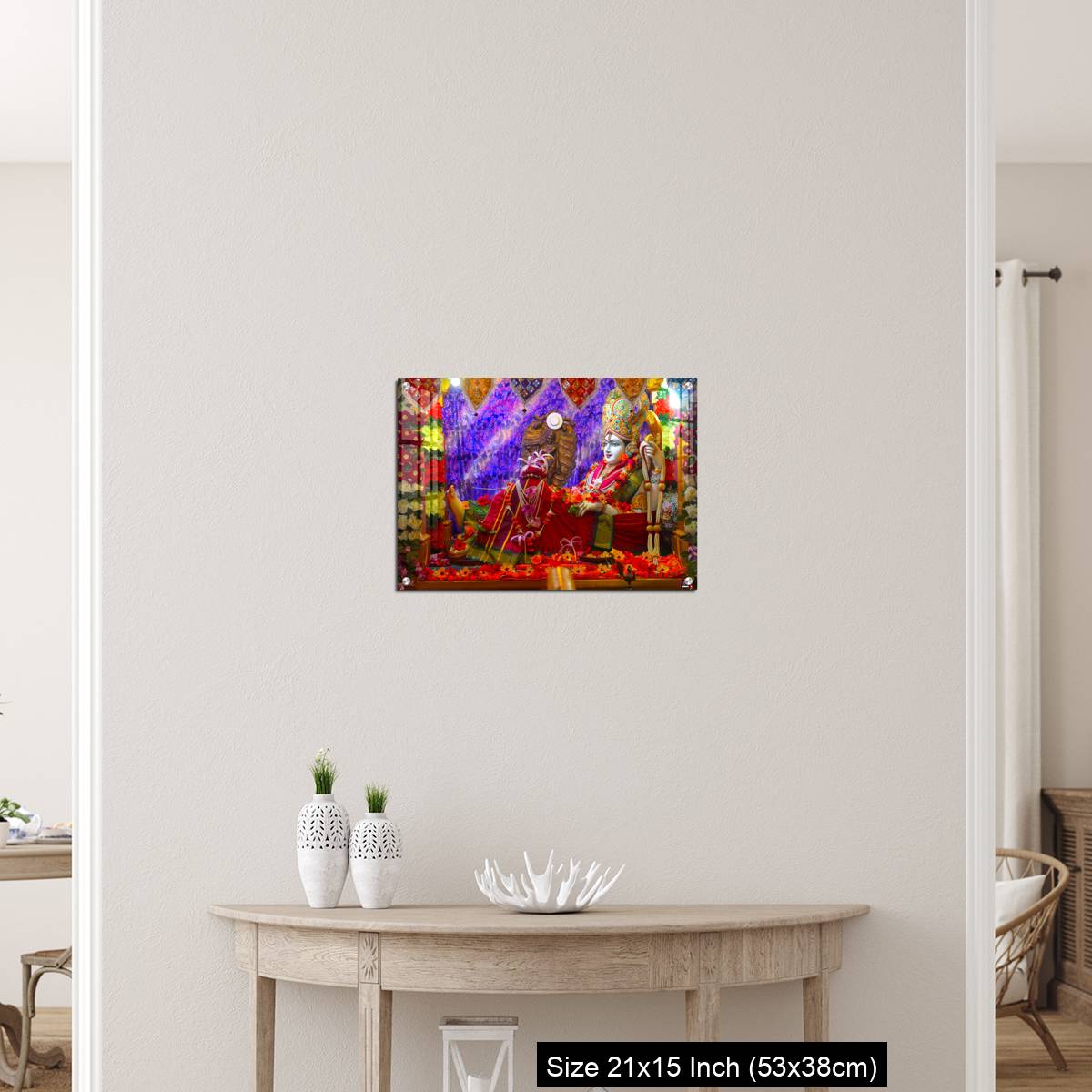 OMGs Acrylic Wall Decor – Bhalka Tirth and Prabhas Patan, Gujarat, India. Sacred religious site where Lord Krishna's feet was pierced by a hunter - Image 19