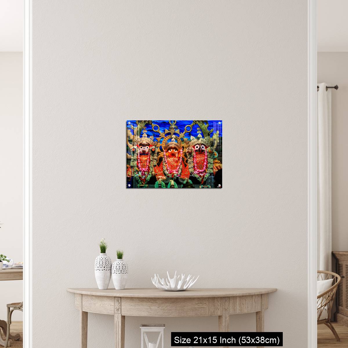 OMGs Acrylic Wall Decor – Idols of Jagannath Balaram Suvadra at Rath Yatra Festival during Night. - Image 19