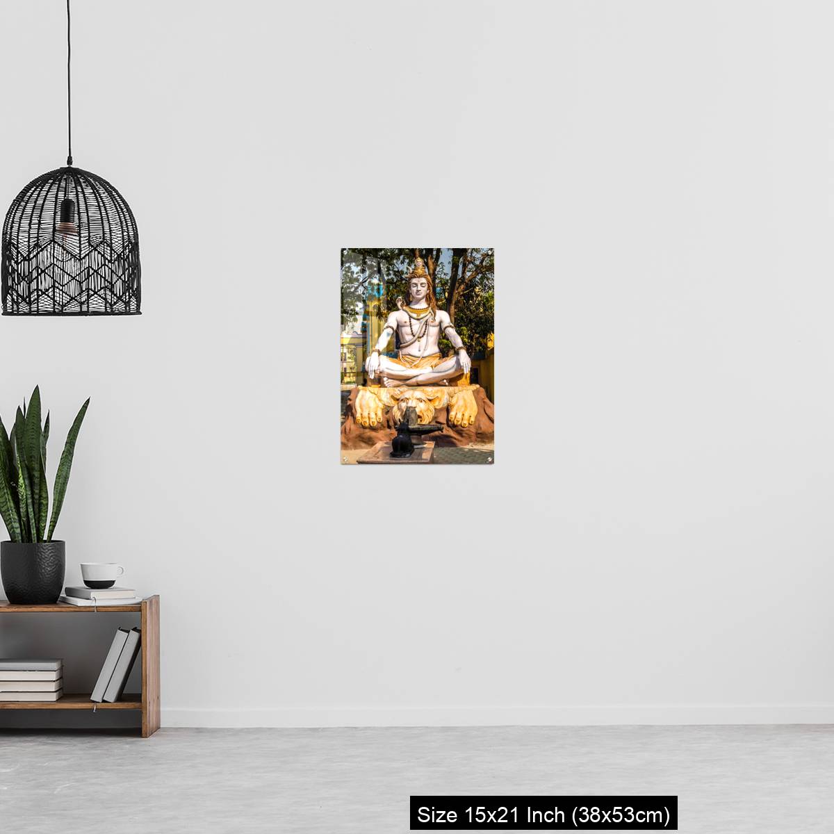 OMGs Acrylic Wall Decor – Statue of Shiva sitting in meditation on the riverbank of Ganga in Rishikesh. - Image 20