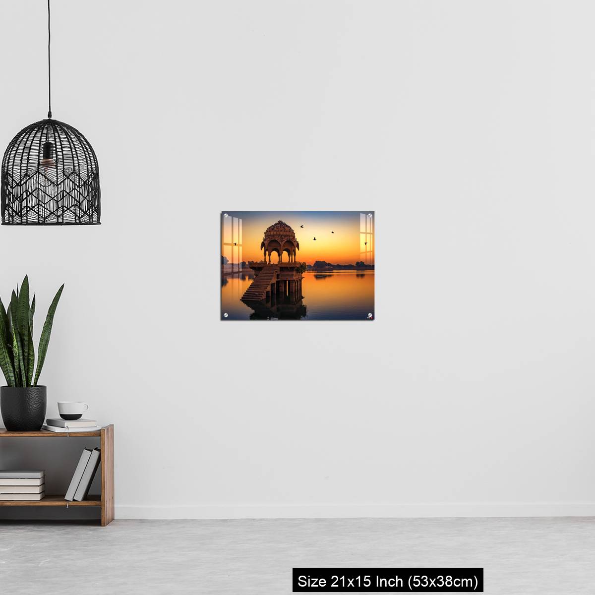 OMGs Acrylic Wall Decor – Gadisar lake at Jaisalmer Rajasthan at sunrise with ancient temples - Image 20