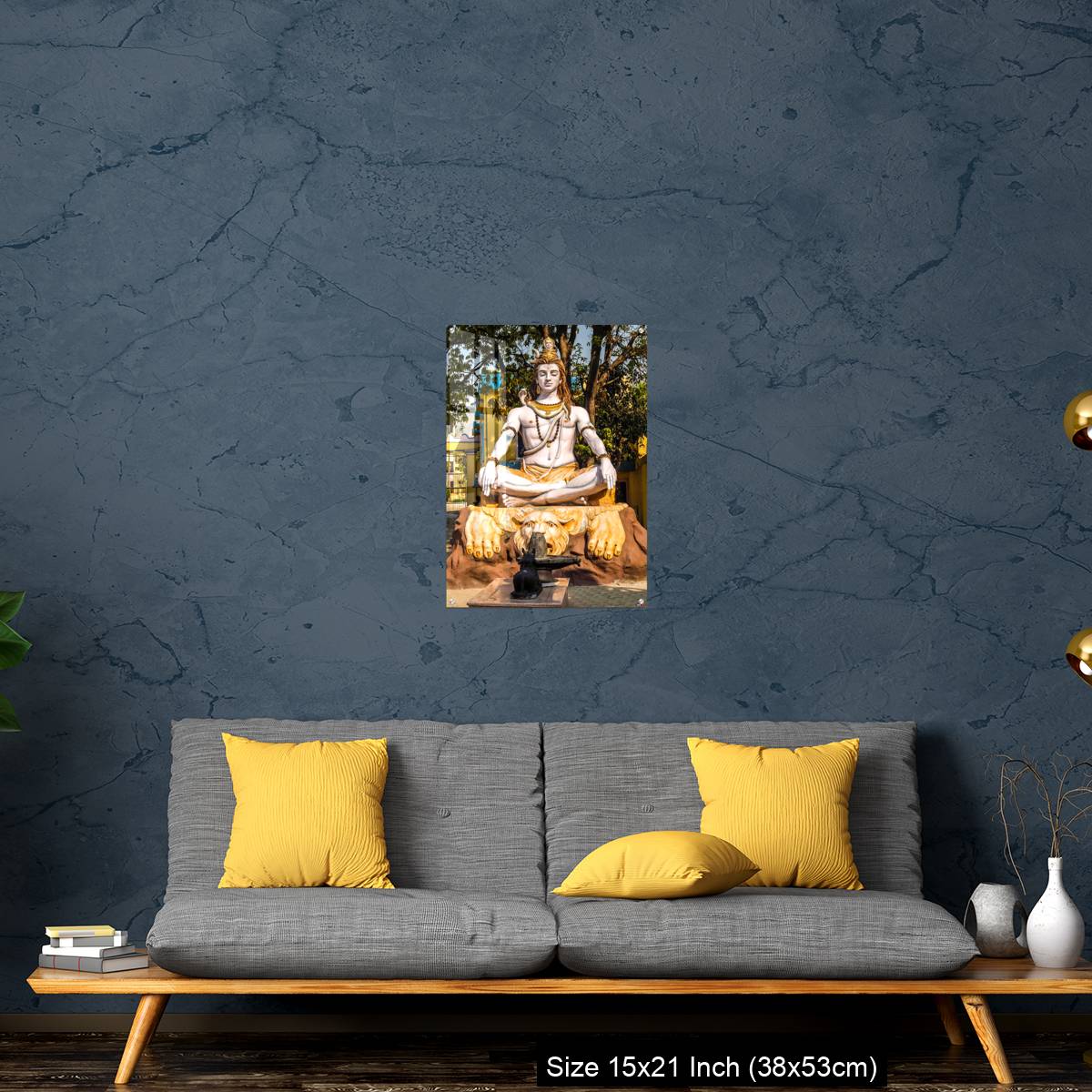 OMGs Acrylic Wall Decor – Statue of Shiva sitting in meditation on the riverbank of Ganga in Rishikesh. - Image 21