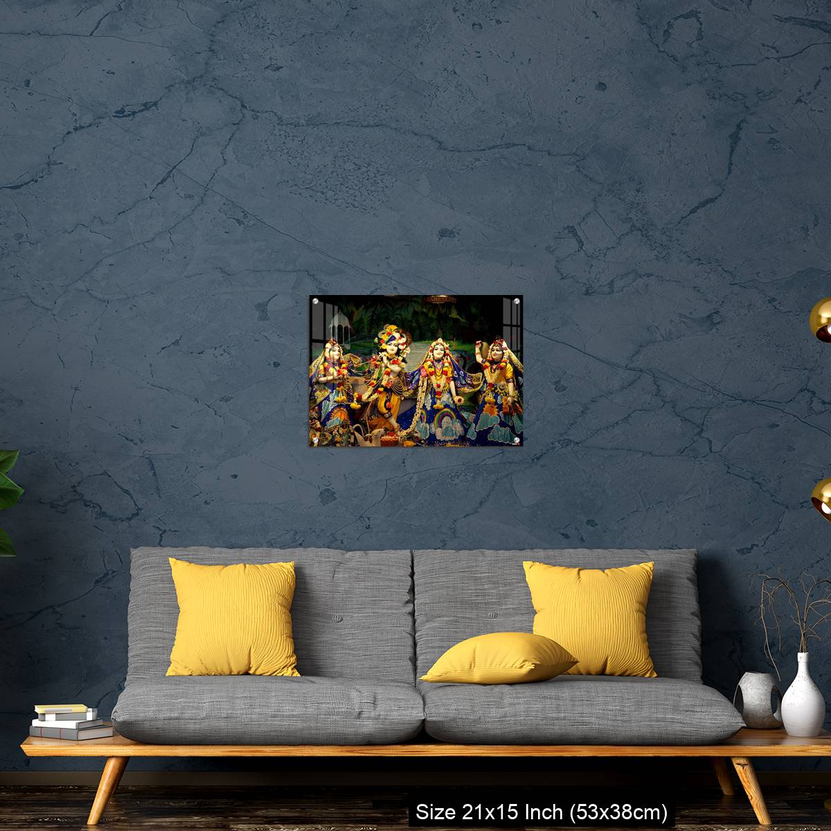 OMGs Acrylic Wall Decor – Hindu God lord Krishna with his wife Radha - Image 21