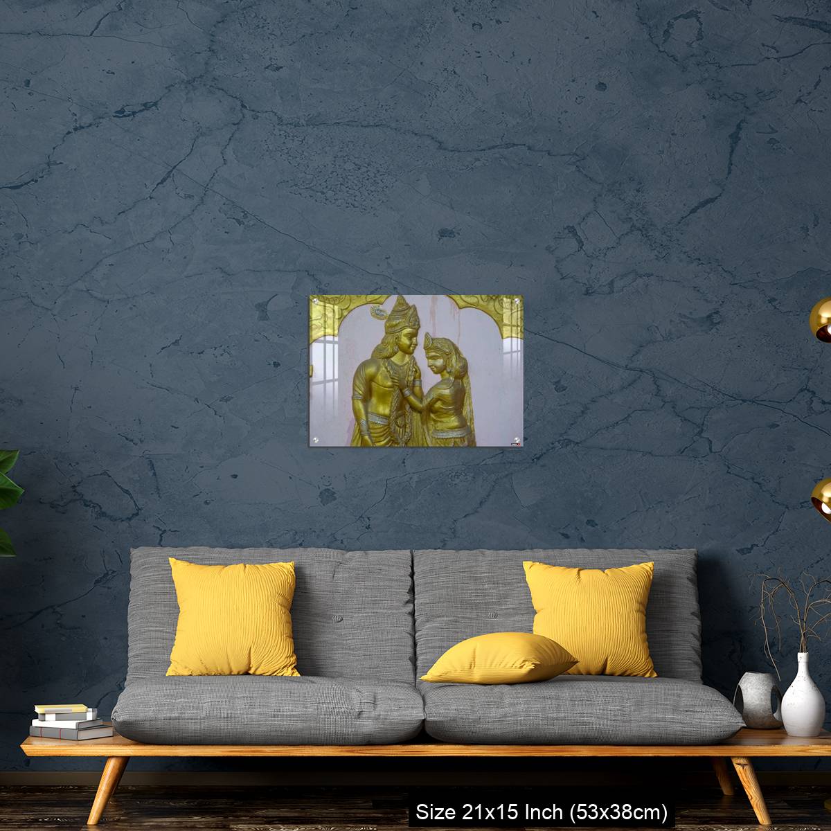 OMGs Acrylic Wall Decor – Sri Krishna and rukmani marriage a wall art image - Image 21