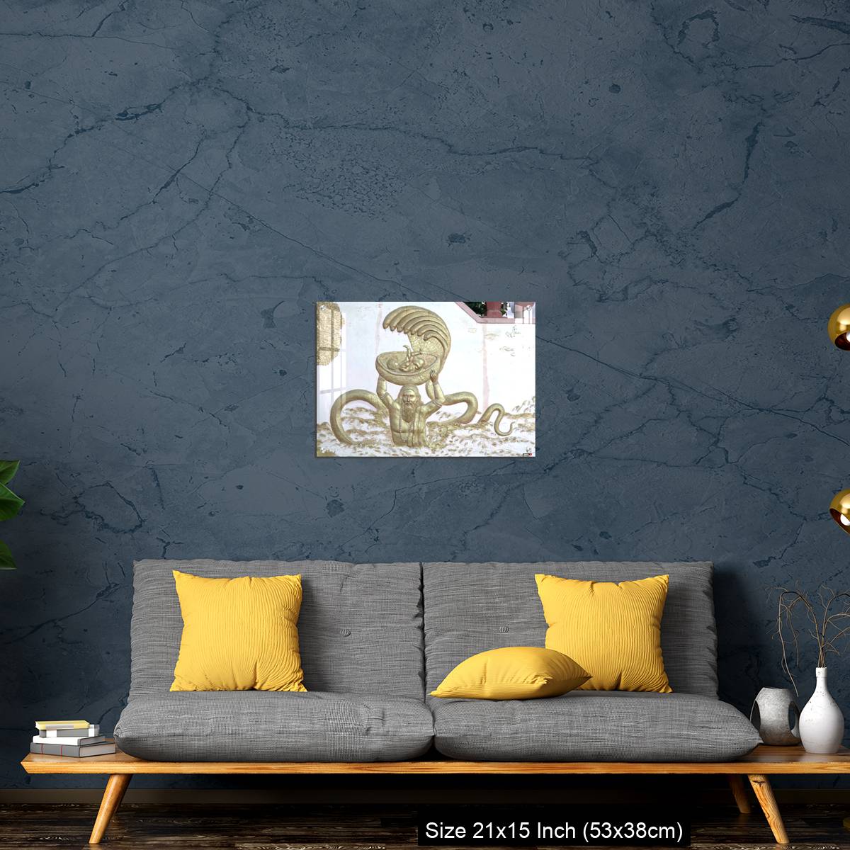 OMGs Acrylic Wall Decor – Sri Krishna with his father and snakes a wall art on temple of varansi - Image 21