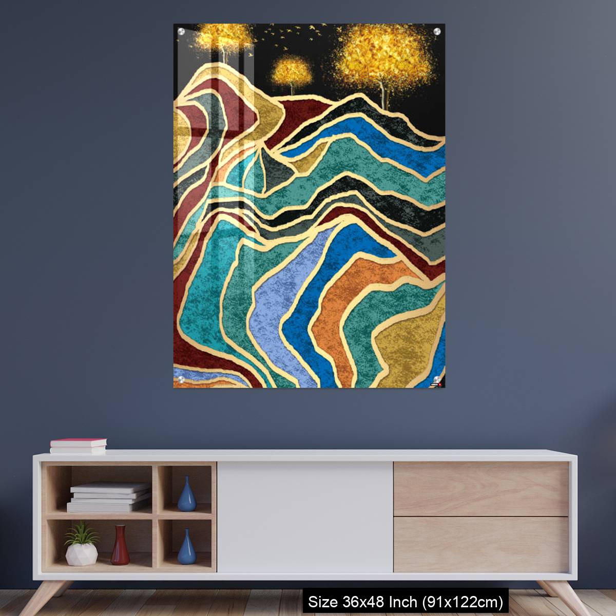 OMGs Acrylic Wall Decor – Resin geode and abstract art