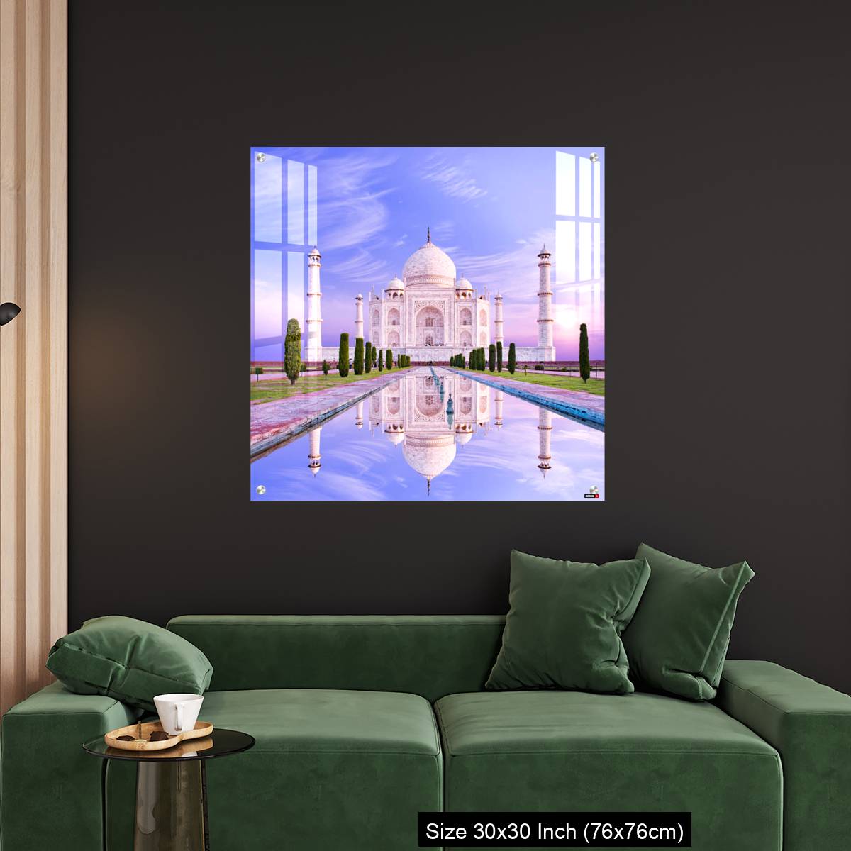 OMGs Acrylic Wall Decor – Amazing view on the Taj Mahal in sun light with reflection in water. - Image 4