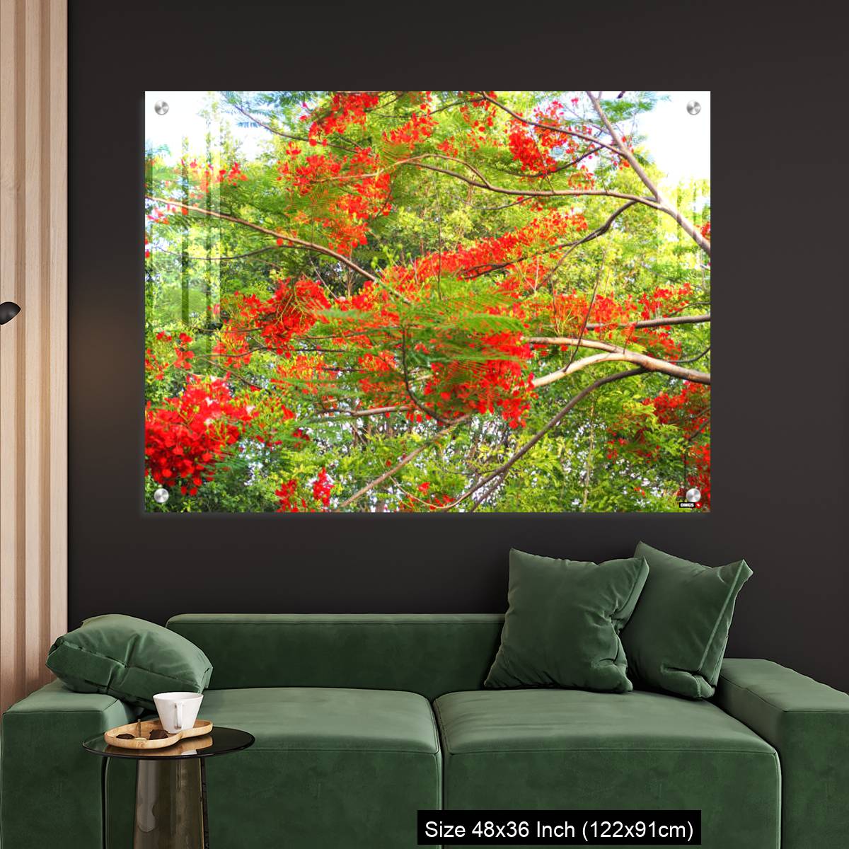 OMGs Acrylic Wall Decor – Beautiful of peacock flower with  blue sky background. - Image 4