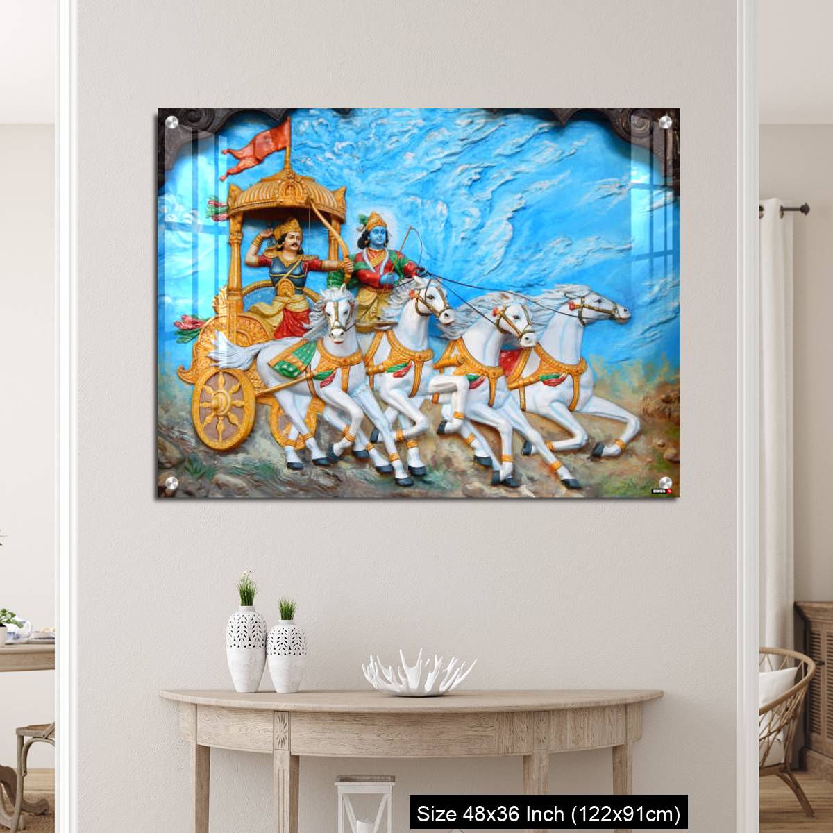 OMGs Acrylic Wall Decor – God Krishna and Arjuna as warrior in Mahabharata war - Image 5