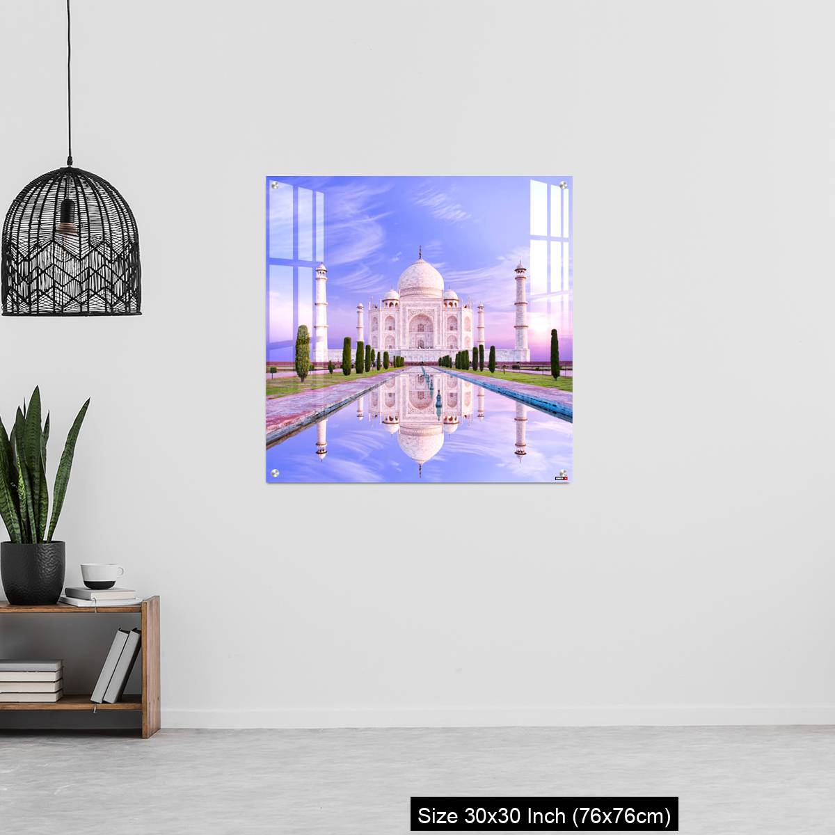 OMGs Acrylic Wall Decor – Amazing view on the Taj Mahal in sun light with reflection in water. - Image 6
