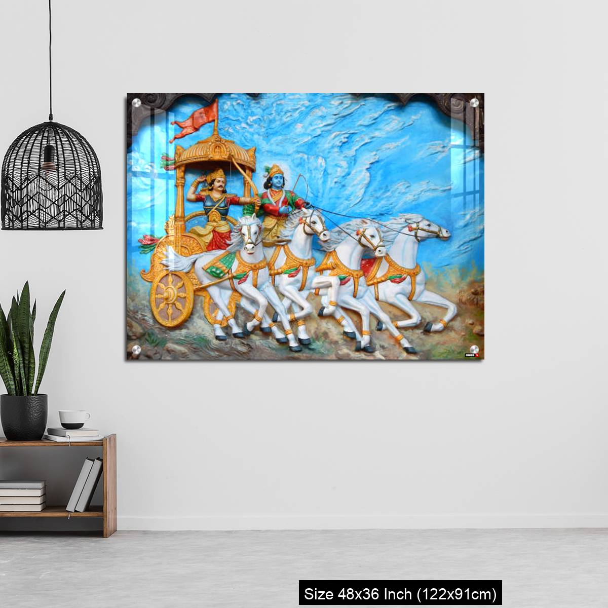 OMGs Acrylic Wall Decor – God Krishna and Arjuna as warrior in Mahabharata war - Image 6