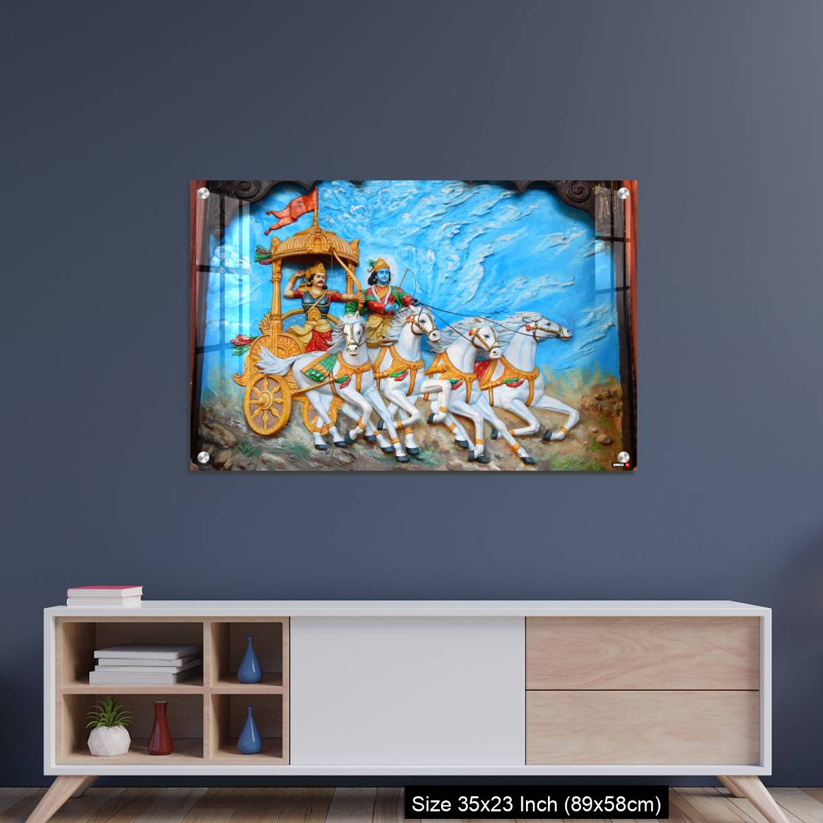 OMGs Acrylic Wall Decor – God Krishna and Arjuna as warrior in Mahabharata war - Image 8