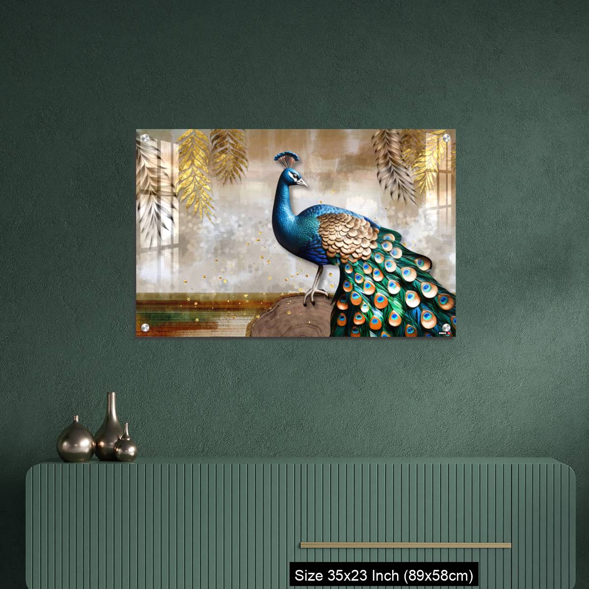 OMGs Acrylic Wall Decor – Colorful peacock on the stem. - Image 9