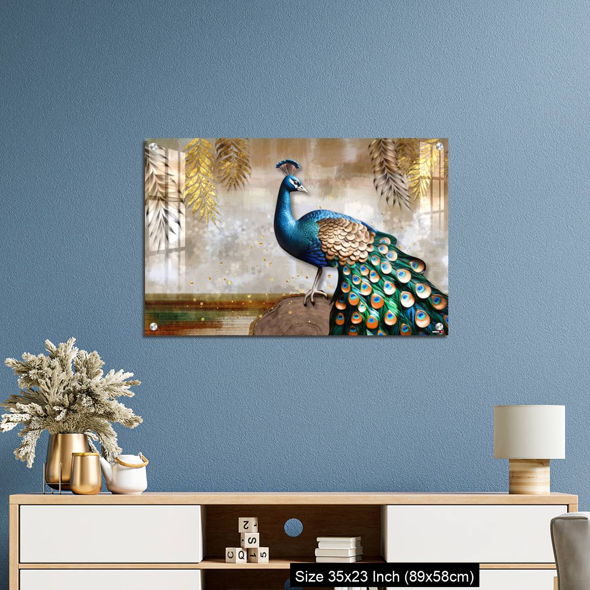 OMGs Acrylic Wall Decor – Colorful peacock on the stem. - Image 10