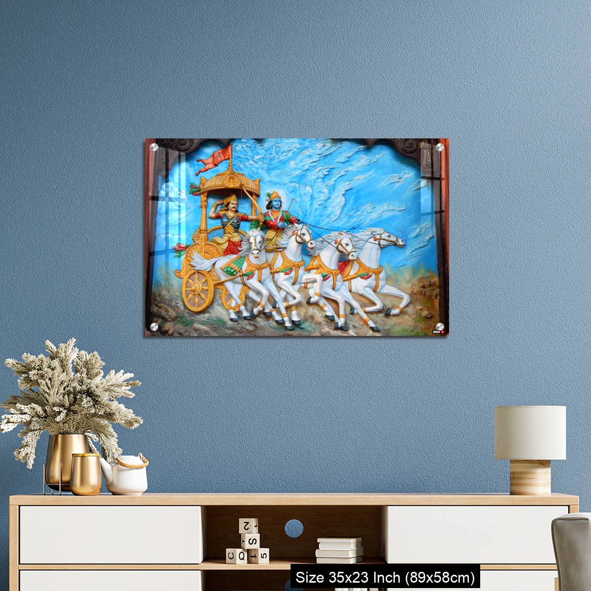 OMGs Acrylic Wall Decor – God Krishna and Arjuna as warrior in Mahabharata war - Image 10