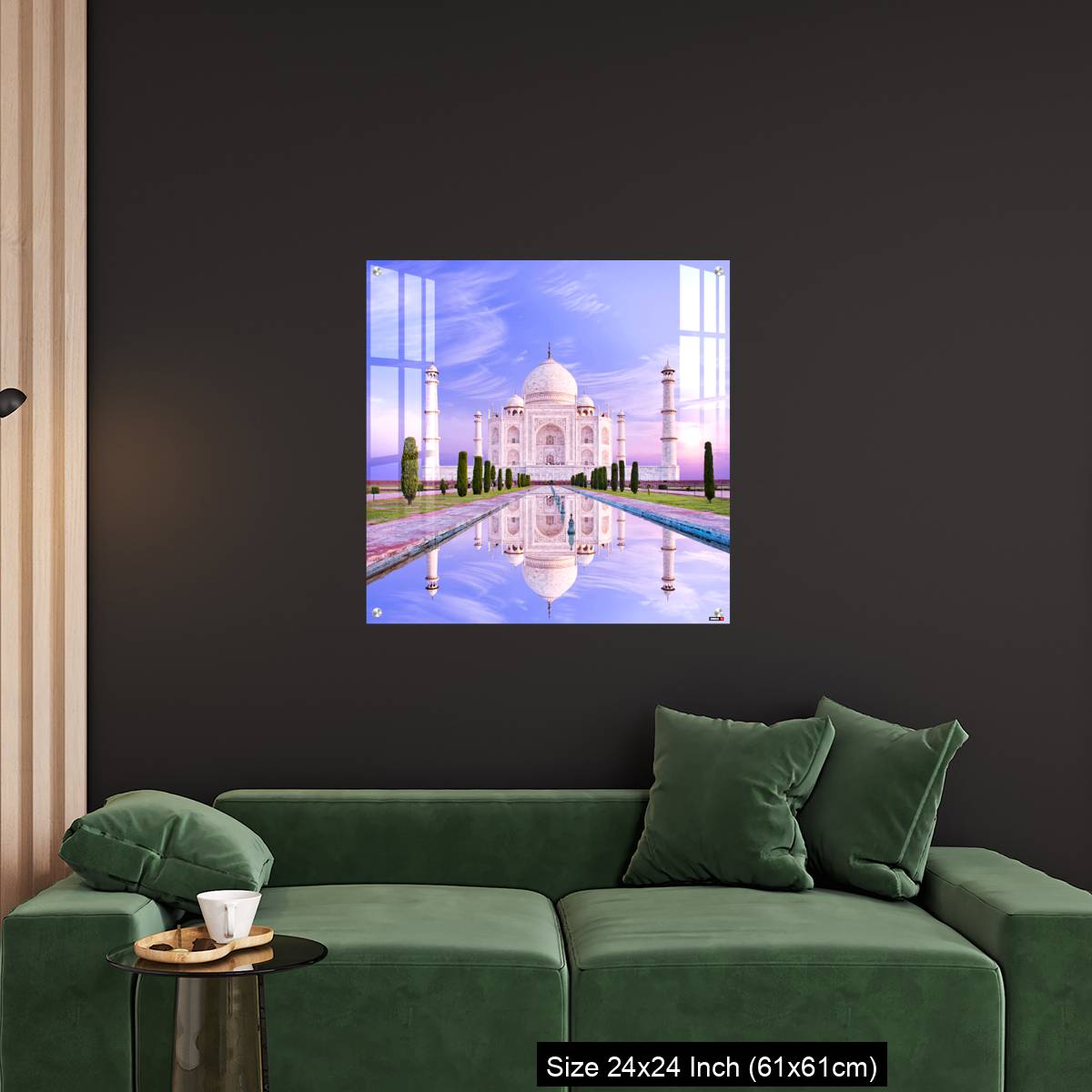OMGs Acrylic Wall Decor – Amazing view on the Taj Mahal in sun light with reflection in water. - Image 11