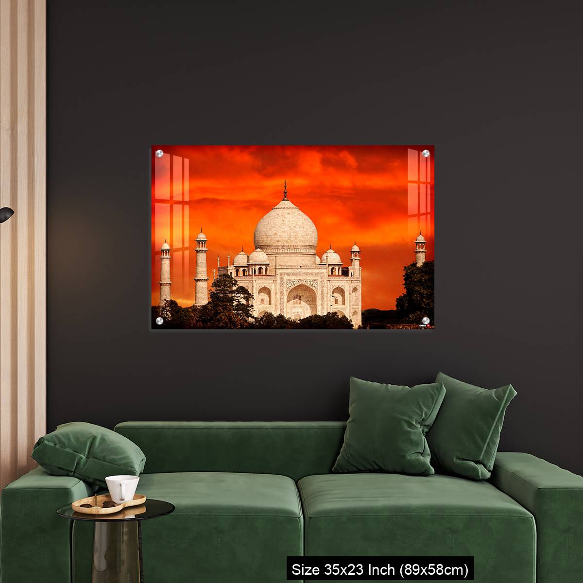 OMGs Acrylic Wall Decor – Retro filtered sunset over Taj Mahal, India. - Image 11