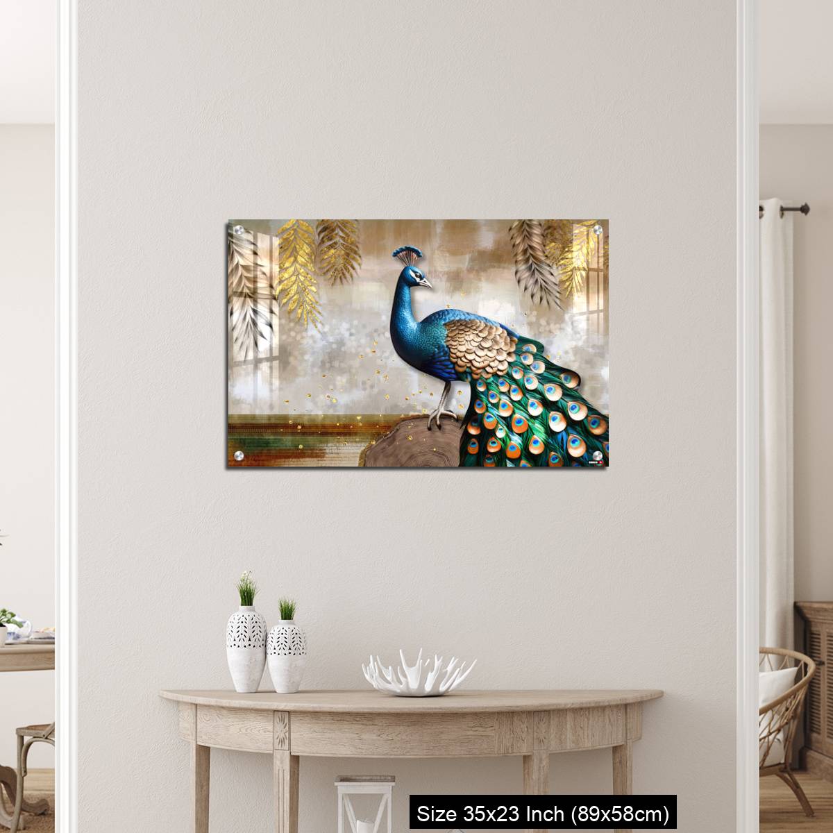 OMGs Acrylic Wall Decor – Colorful peacock on the stem. - Image 12