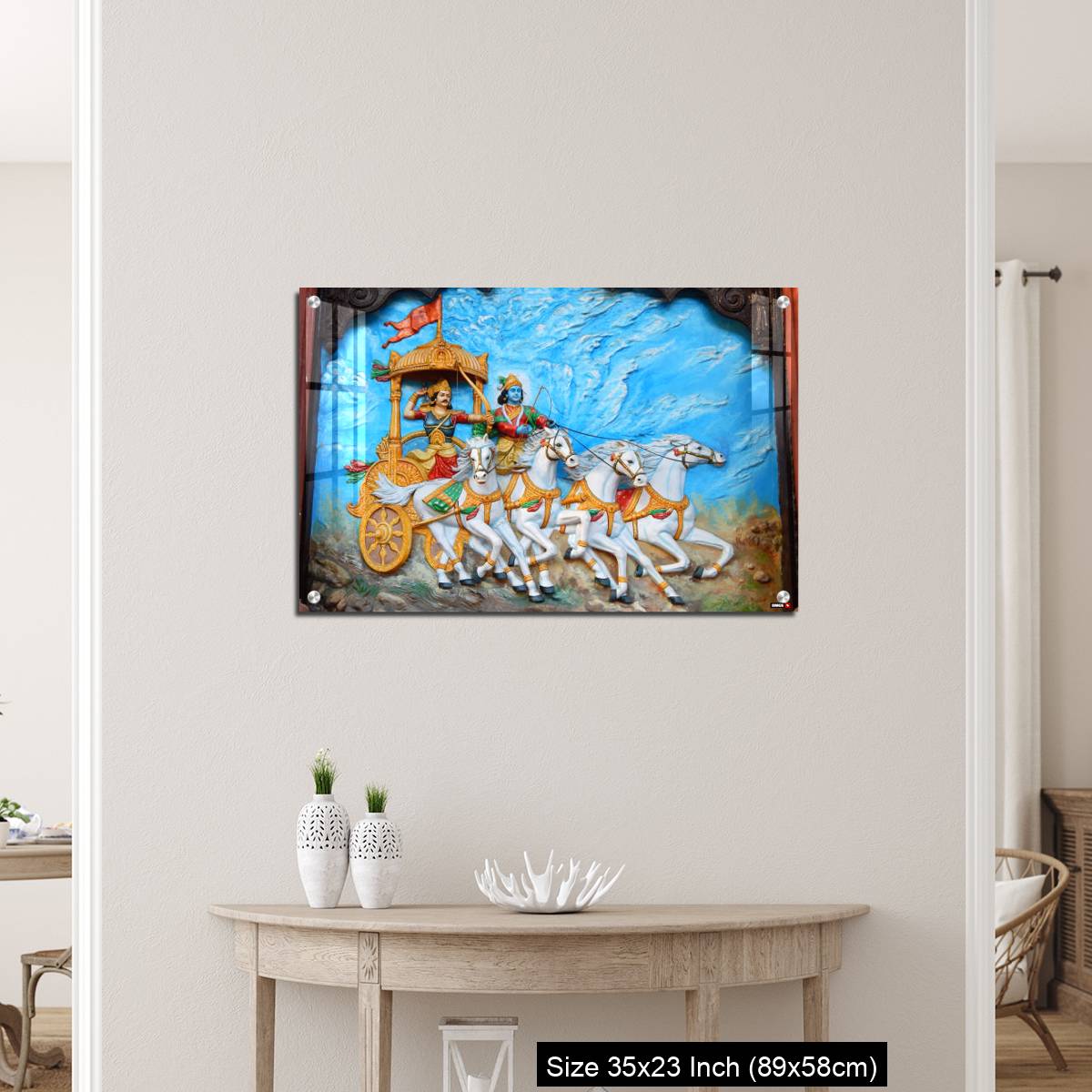 OMGs Acrylic Wall Decor – God Krishna and Arjuna as warrior in Mahabharata war - Image 12
