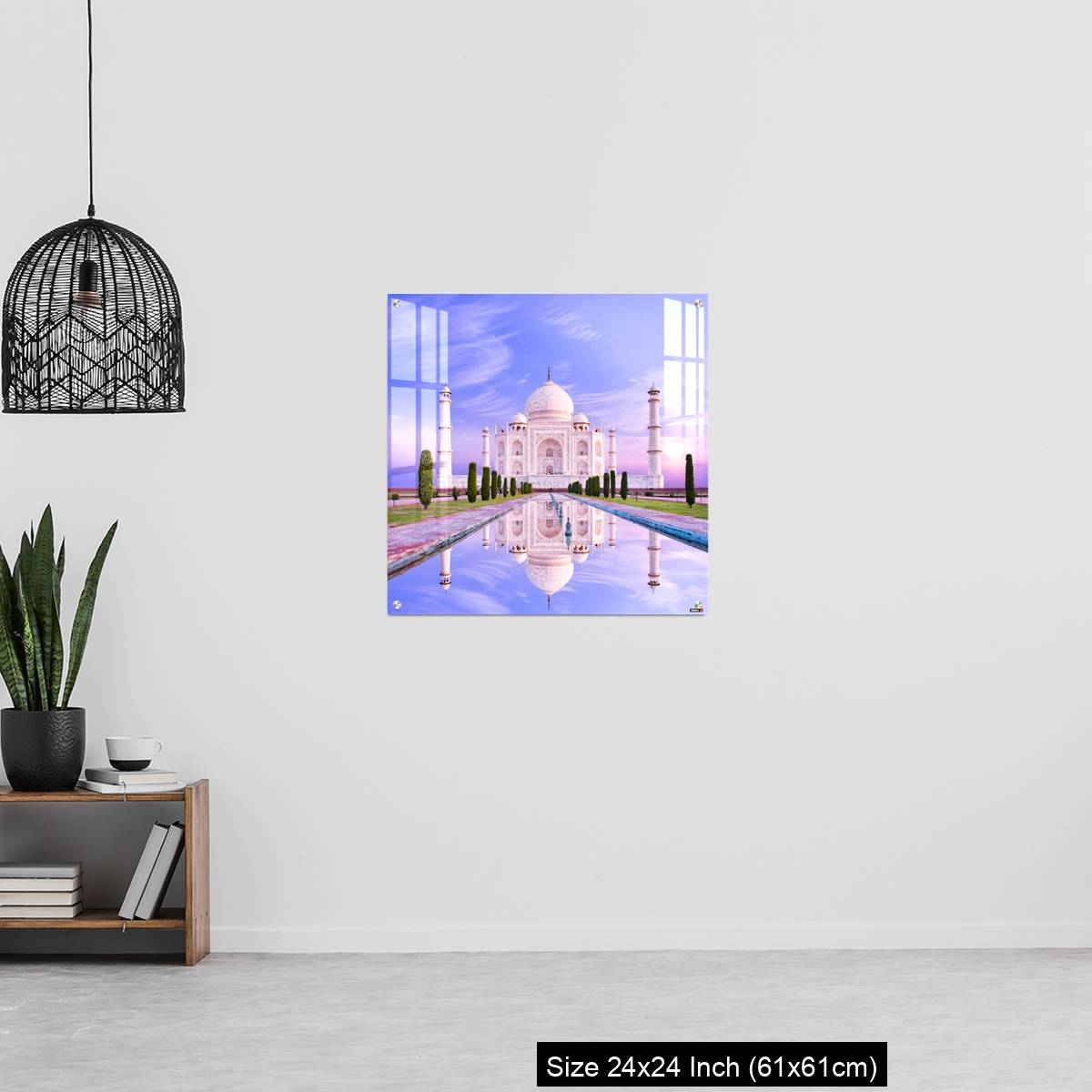 OMGs Acrylic Wall Decor – Amazing view on the Taj Mahal in sun light with reflection in water. - Image 13