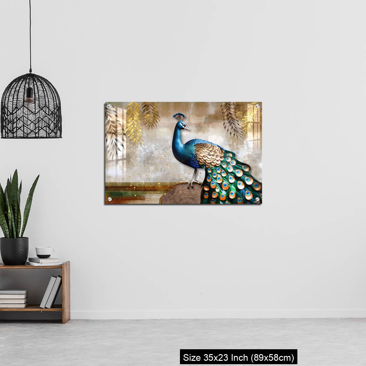 OMGs Acrylic Wall Decor – Colorful peacock on the stem. - Image 13