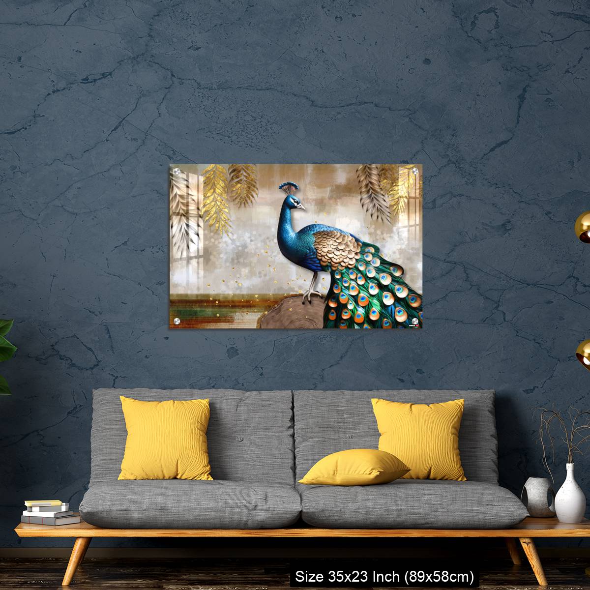 OMGs Acrylic Wall Decor – Colorful peacock on the stem. - Image 14