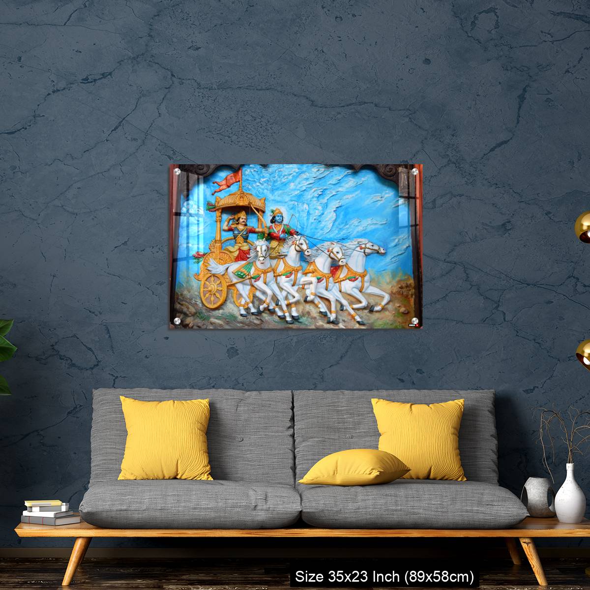 OMGs Acrylic Wall Decor – God Krishna and Arjuna as warrior in Mahabharata war - Image 14