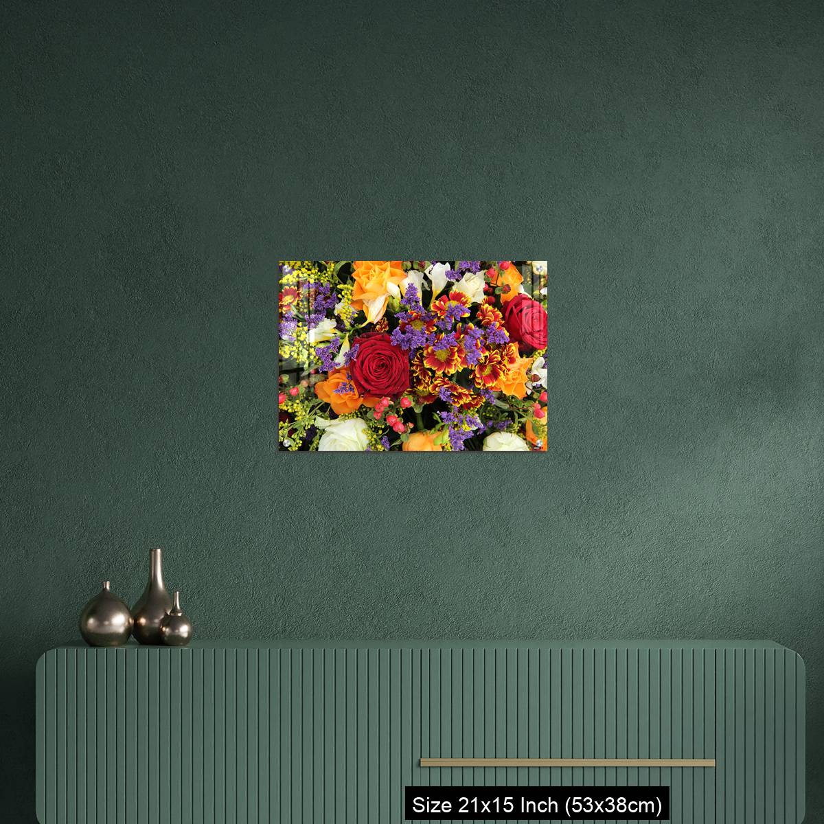 OMGs Acrylic Wall Decor – Mixed floral arrangement in yellow, red and white - Image 16