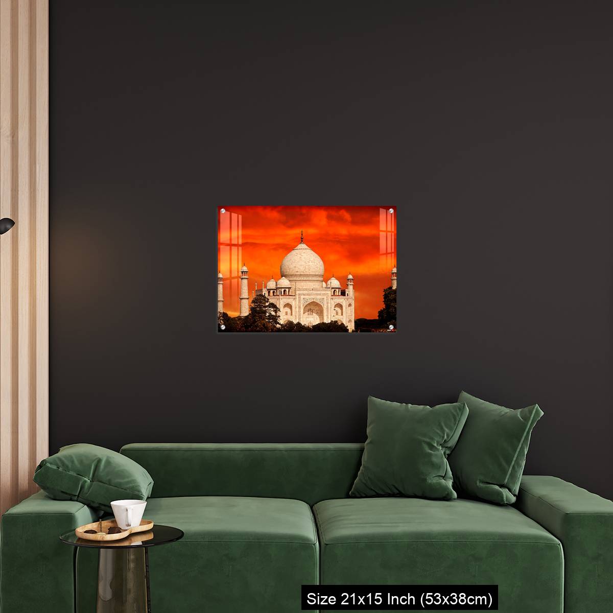OMGs Acrylic Wall Decor – Retro filtered sunset over Taj Mahal, India. - Image 18