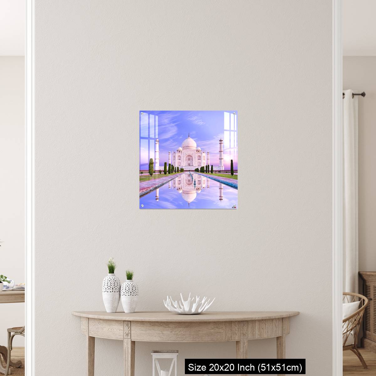 OMGs Acrylic Wall Decor – Amazing view on the Taj Mahal in sun light with reflection in water. - Image 19