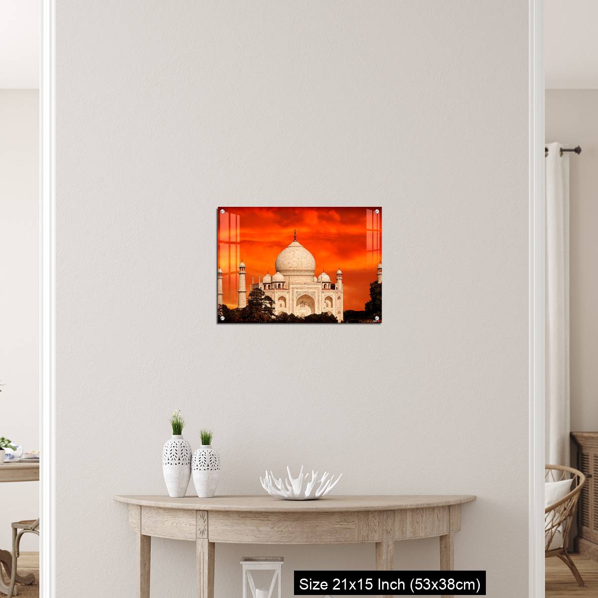 OMGs Acrylic Wall Decor – Retro filtered sunset over Taj Mahal, India. - Image 19