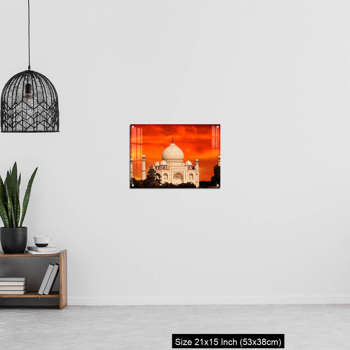OMGs Acrylic Wall Decor – Retro filtered sunset over Taj Mahal, India. - Image 20