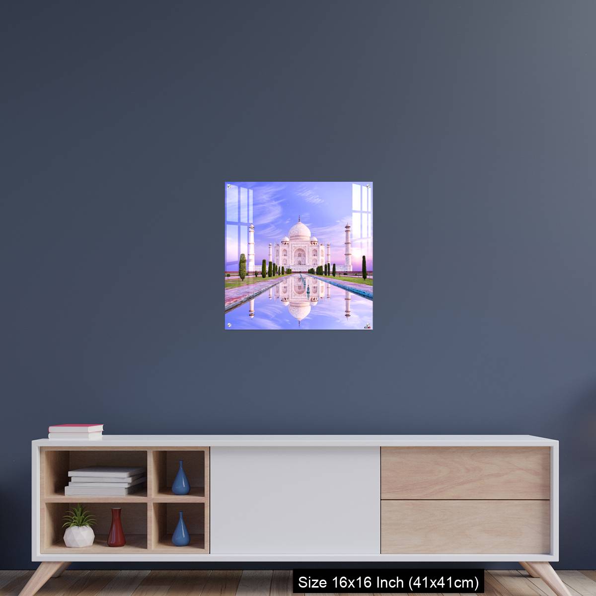 OMGs Acrylic Wall Decor – Amazing view on the Taj Mahal in sun light with reflection in water. - Image 22