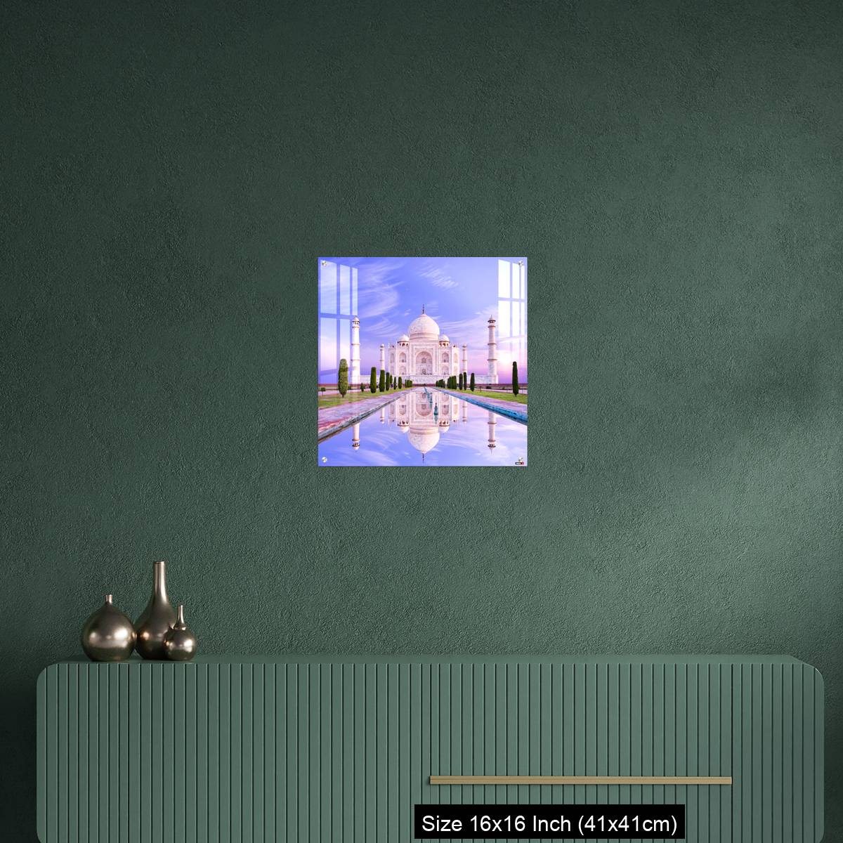 OMGs Acrylic Wall Decor – Amazing view on the Taj Mahal in sun light with reflection in water. - Image 23
