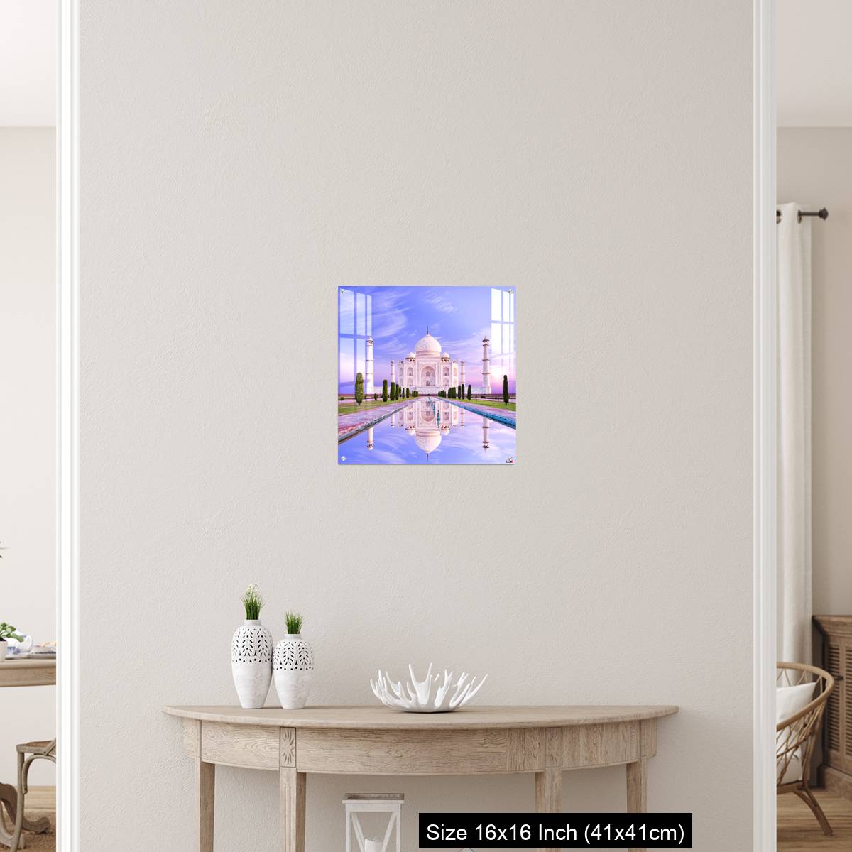 OMGs Acrylic Wall Decor – Amazing view on the Taj Mahal in sun light with reflection in water. - Image 26